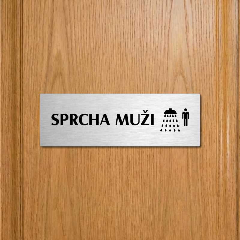 Sprcha muži, 240x79mm, zlatá popiska s imitacemi šroubků